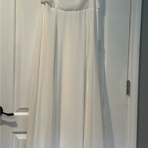 Lulu's Strapless Cream Gown
